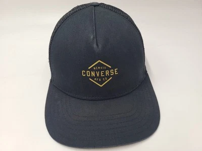 Converse Mfg Co MCMVIII Malla Camionero Snapback Sombrero Gorra Monopatín Hombres Mujeres Negro Foto 1 de 4