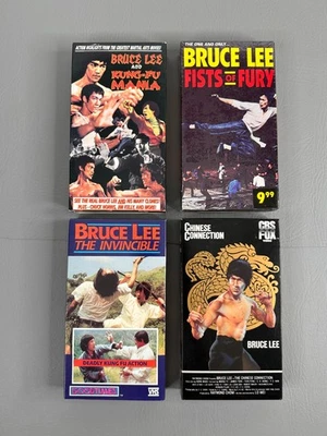 Bruce Lee VHS Lot 4 Movies Chinese Connection Fist of Fury Kung-Fu Mania - Image 1 of 4
