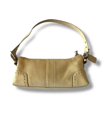 Coach Hamilton 5052 Y2K шагреневой кожи Demi багет наплечная сумка повесить ярлык 2004 - Изображение 1 из 4