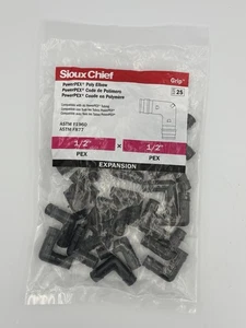 25 Stück Sioux Chief PowerPEX 1/2" PEX Erweiterung x MIP Poly Winkel Power A Rohr - Bild 1 von 2