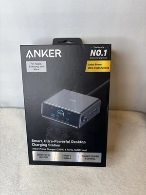 Anker Prime 250W USB-C Charger 6-Port GaN Charging Station OPEN BOX BRAND NEW  - Image 1 of 4