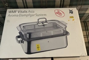 NEW WMF Vitalis 6,5L Aroma Dampfgar System 41x27x10 cm Glass Lid Steamer Rack - Picture 1 of 13