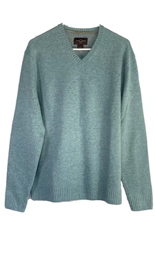 NUEVO Negro Marrón 1826 Hombres Suéter Corderos Mezcla de Lana Cuello en V Azul Gris Codo Parche L Foto 1 de 4