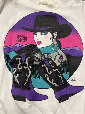 Sudadera Carol Joseph Mujer XL/2XL Vintage Glam Art Neón Años 90 Vaquera Face It Foto 1 de 4