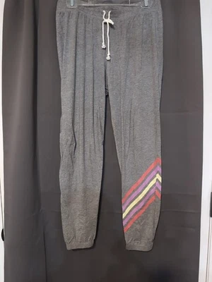 P.J. Pantalones de salón medianos Salvage para mujer, pantalones de pijama a rayas grises, ropa de dormir Foto 1 de 4