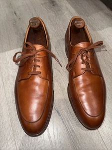 Polo Ralph Lauren bench made England tanned leather oxfords dress shoes 12D - Picture 1 of 12