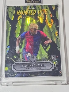 2025 WILD CARD HAUNTED HITS LAMINE YAMAL RC 1/3 SOCCER SUPERSTAR Woods Lava  - Picture 1 of 3