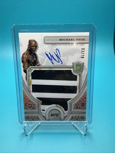 2024 Topps Royalty UFC Michael Page Gold Rookie Relic Patch Auto RC /10 - Picture 1 of 2