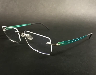 Blackfin Eyeglasses Frames X4 COL.325 Titanium Green Silver Rimless 54-18-145 - Image 1 of 4
