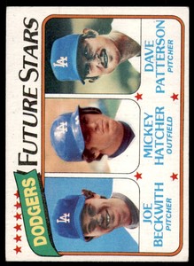 1980 Topps Dodgers Future Stars - Joe Beckwith/Mickey Hatcher/Dave Patterson 
