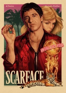 TOILE TABLEAUX    film scarface   50X70 CM - Imagen 1 de 4