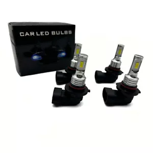 9006 9005 LED Headlights Kit Combo Bulbs 10000K High Low Beam Super White Bright - Picture 1 of 5