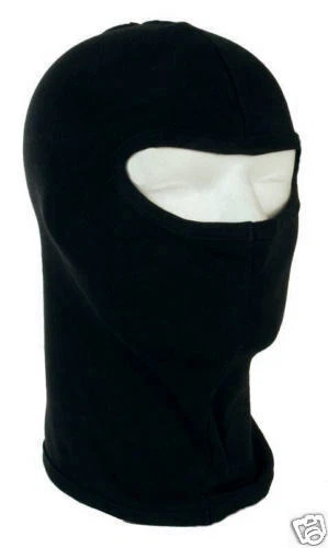 Thermo Sturmhaube Kopfhaube Skimaske Sturmmaske 100% Baumwolle Schwarz NEU - Bild 1 von 1
