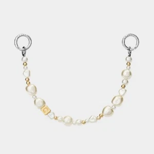 Breloque sangle téléphone - jolie breloque lapin violet blanc perle - Photo 1 sur 4