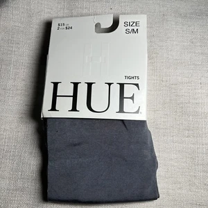 Hue Satin Tights With Control Top Steel Size S/ M New - Picture 1 of 2