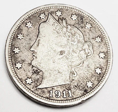 1911 P LIBERTY HEAD "V" NICKEL *F DETAILS - FINE DETAILS*  *FREE SHIPPING* Cover