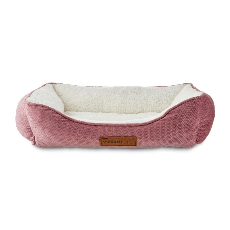 P.L.A.Y. Hundebett „Houndstooth“ Rund, Größe S – Rot/schwarz, Kuschelig & Umweltfreundlich