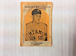 1946-47 Propagandas Montiel Béisbol Cubano Joe Bodner Tarjeta #170 - Imagen 1 de 2