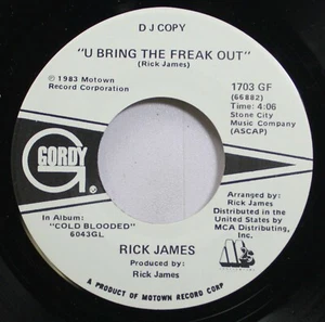 Soul Promo Nm! 45 Rick James - U Bring The Freak Out / U Bring The Freak Out On - Picture 1 of 2