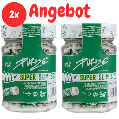 PURIZE Glas | 111 SUPER Slim Size Aktivkohlefilter