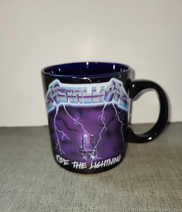 METALLICA RIDE THE LIGHTNING Purple COFFEE MUG 20oz Very Good Condition - Picture 1 of 8