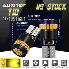 2X Amber/Yellow T10 194 Wedge Side 24SMD 3014 LED Light bulb Car Interior Light