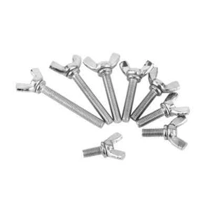 Sourcingmap M4 M5 M6 M8 M10 A2 304 Stainless Steel Wing Bolt Butterfly Screw - Picture 1 of 14