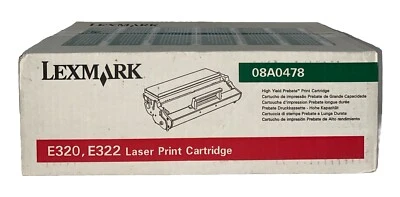 Lexmark | E320 - E322 Genuine High Yield Laser Print Cartridge Toner | 08A0478. - Image 1 of 4