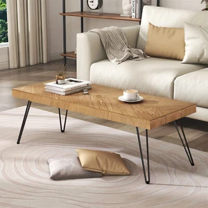 Wood Coffee Table Center Cocktail Table Side Table End Table for Living Room - Picture 1 of 16
