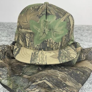 Gander Mountain Hat Mesh Face Mask Camo USA Made Strapback Vintage Hunting - Picture 1 of 13