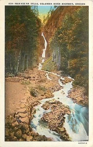 Wah-Kee-Na Falls Columbia River Highway Oregon Postkarte - Bild 1 von 2
