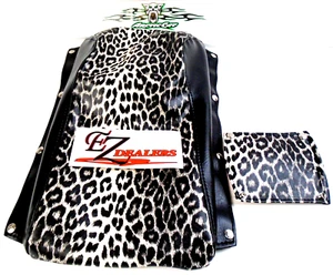 Vintage Arctic Cat Kitty Cat LEOPARD REPRODUCTION SEAT Cover & Handle Bar Cover - Picture 1 of 9