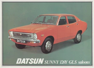Datsun Nissan 120Y Sunny GLS Saloon 1977-78 Original UK Sales Brochure - Picture 1 of 1