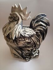 Vintage McCoy Green and White Rooster Cookie Jar