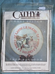 Cathy Needlecraft FARM KINGDOM Stamped Cross Stitch Kit #0413 NOS - Picture 1 of 5
