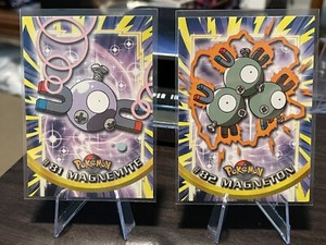 Topps Pokemon Magnemite #81 & Magneton #82 Both Blue Label