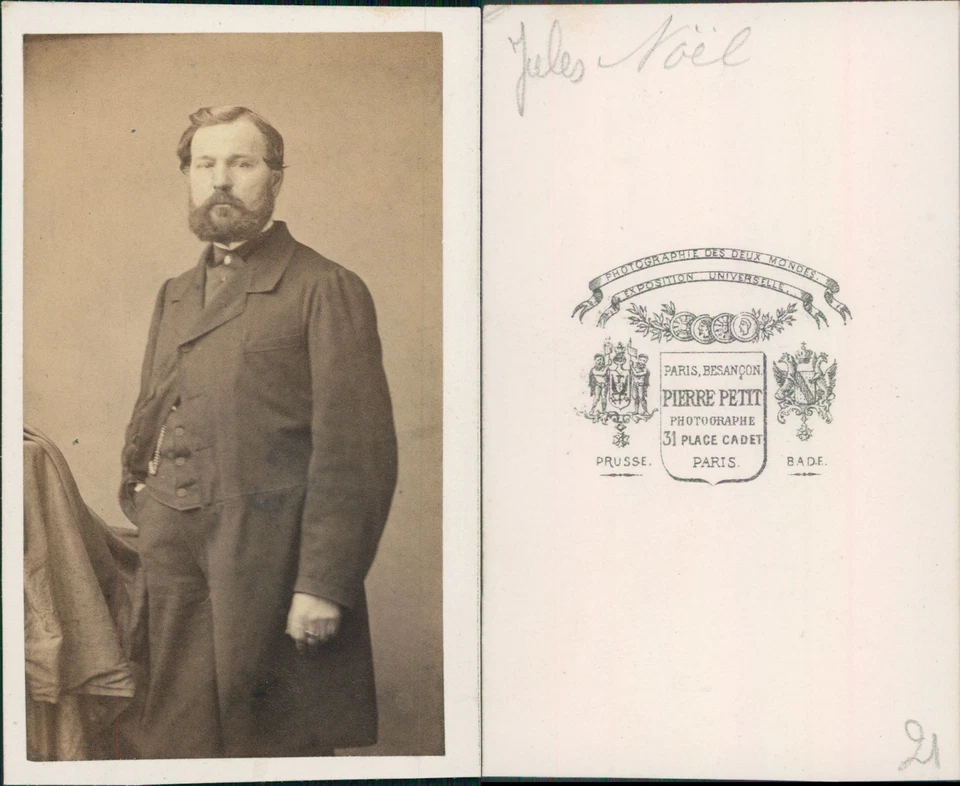 Pierre Petit, Paris, Jules Noël, peintre CDV, vintage albumen carte de visite. - Photo 1/1