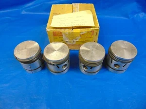 AUSTIN DEVON DORSET 1200CC SET HEPOLITE PISTONS WITH RINGS .020 OVERSIZE - Picture 1 of 3