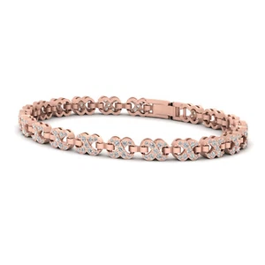 Infinity Engagement Bracelet Simulated White Diamond Tennis Bracelet For Womens  - Picture 1 of 5