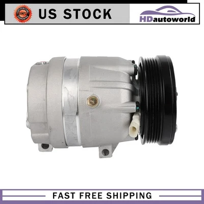 A/C Compressor w/ Clutch For Buick Skylark 1996-1998 Pontiac Sunfire 2.4L 96-02 - Imagem 1 de 4