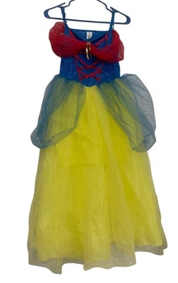 Kids Snow White Dress Costume Blue And Yellow Princess Dress Halloween - Image 1 of 4