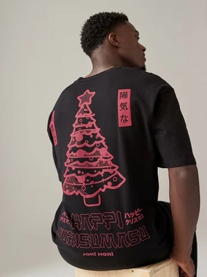 Próxima Camiseta de Navidad para Hombres Camiseta Gráfica de Árbol Japonés Divertido Regalo PJ Salón Top S Foto 1 de 4