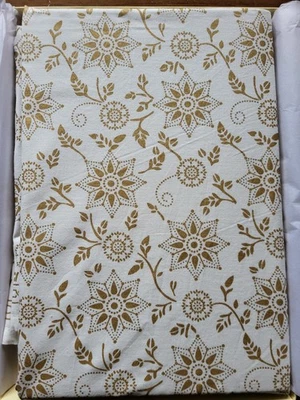 TCM  Weihnachten  Weihnachtstischdecke  140 x 190 cm  Weiß /  Gold - Bild 1 von 3