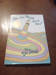 1990 First Edition Dr. Seuss OH, THE PLACES YOU'll GO! HC DJ 10th Anniversary - Picture 1 of 4