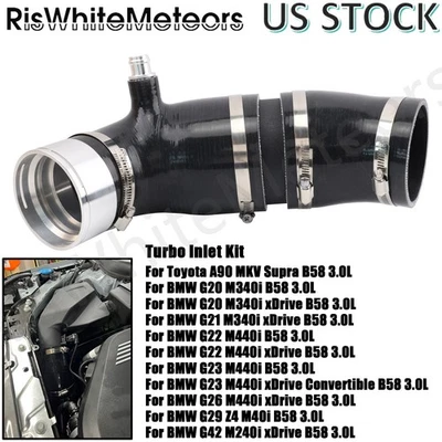 For BMW B58 3.0L G20/21 M340i G22 G23 M440i xDrive M240i Turbo Inlet Kit +Clamps Foto 1 de 4