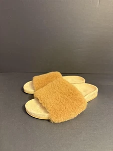 Jenni Kayne Zapatos Mujer Talla 39 Camel Piel de Oveja Slide Sandalias Hechos en Italia - Imagen 1 de 8