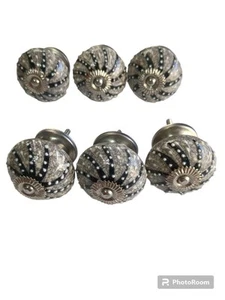 Vintage Keramik Knöpfe/Schubladengriffe 6er Set. - Bild 1 von 4
