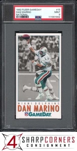 1992 FLEER GAMEDAY NATIONAL #15 DAN MARINO HOF POP 2 (NO 10s) PSA 9 - Picture 1 of 3