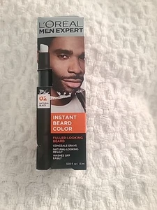 L'Oreal Men Expert Instant Beard Color #02 Natural Black Damaged Box Sealed/ New - Picture 1 of 15