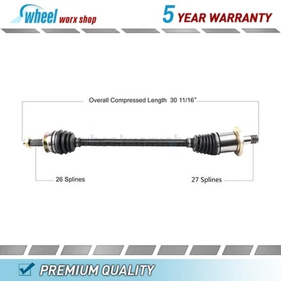 Eje trasero derecho CV eje junta CV para Mini Cooper Paceman 1,6 L AWD 2013-2016 Foto 1 de 2